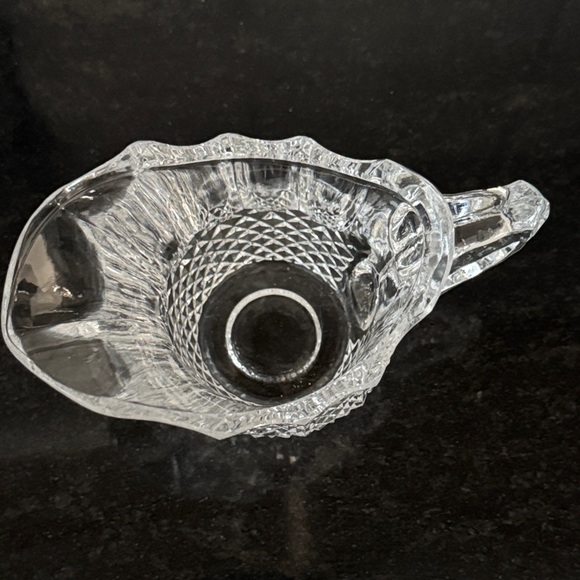 Vintage Candlewick Style Elegant Clear Glass Creamer and...